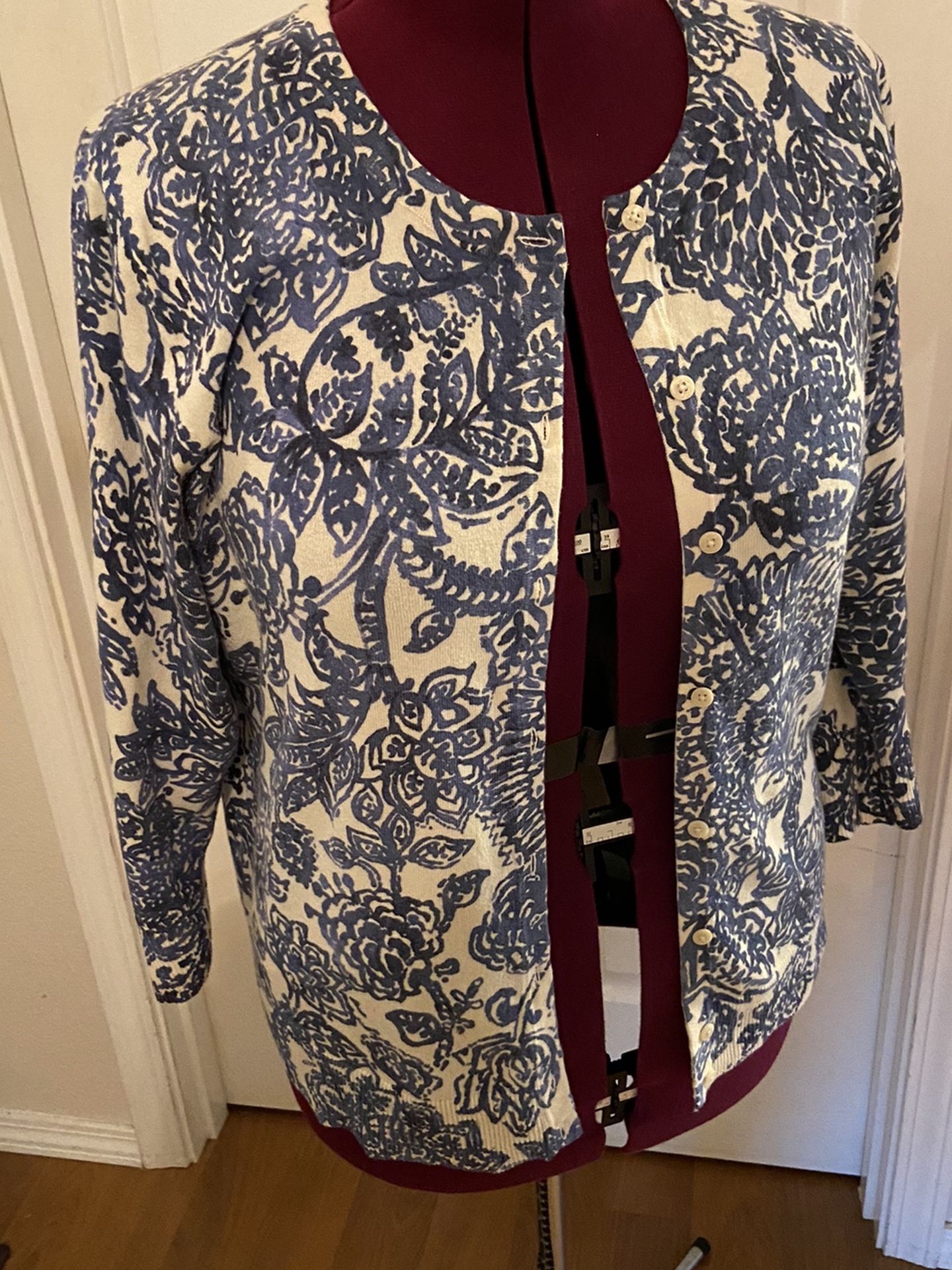 Print Cardigan Sweater