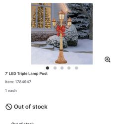 Costco 7’ LED Triple Lamp Post