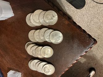 90% silver 1964 Kennedy halves, one roll of 20
