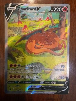 Pokemon Charizard V SWSH260 Black Star Promo Full Art Holo LP 🔥