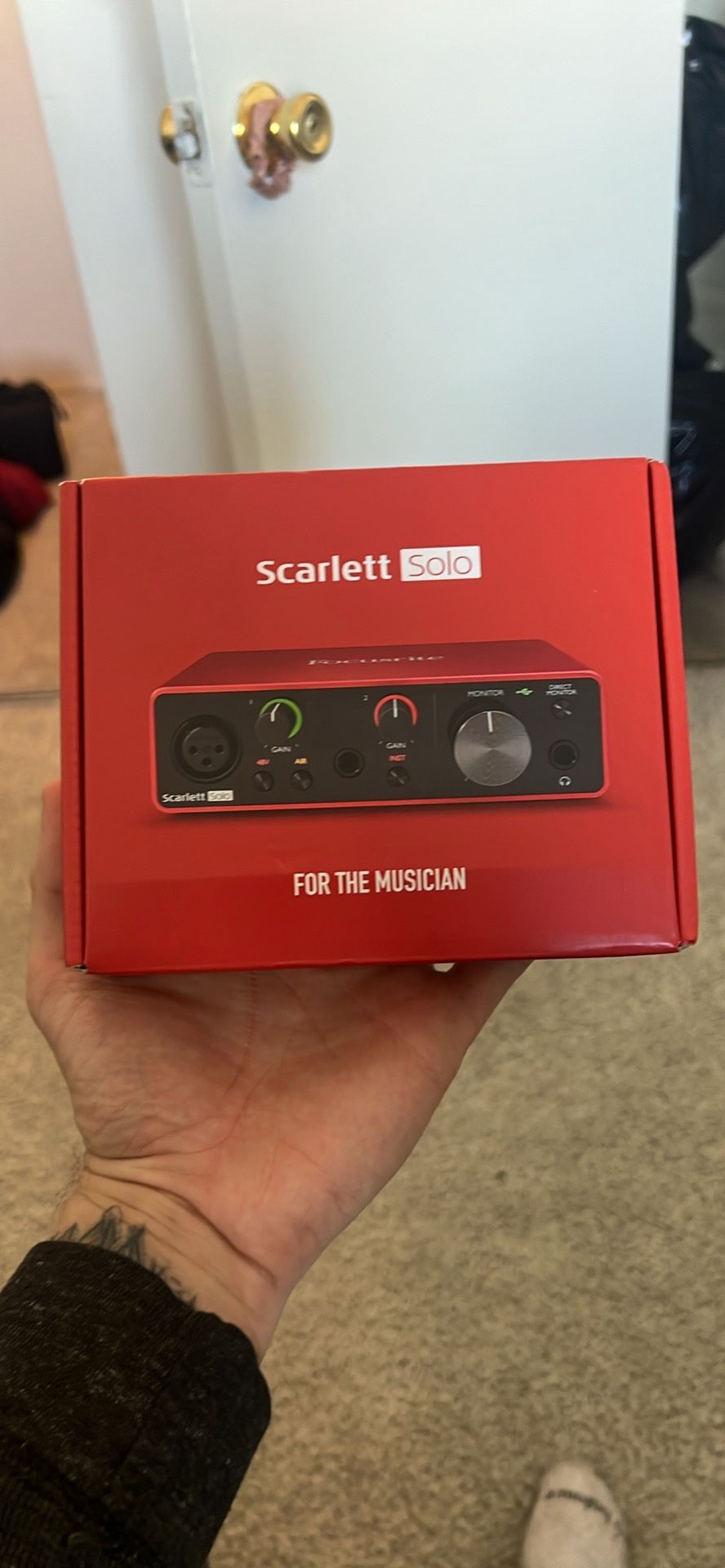Focusrite Scarlett Solo 3rd Gen USB Audio Interface for Guitarists, Vocalists, Podcasters or Producers to record and playback studio quality sound