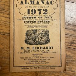 1972 Farmers Almanac 