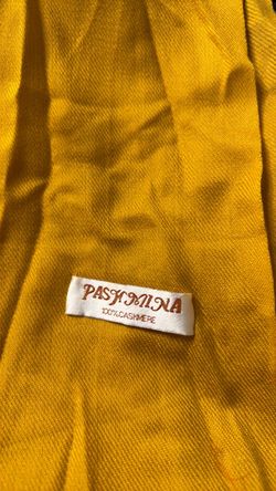 Pashmina 100% Cashmere Wrap Scarf Yellow