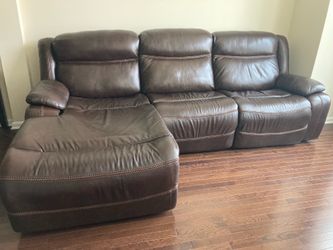 3 Pieces power reclining leather sofa set
