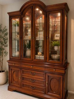 Solid Wood Display Cabinet