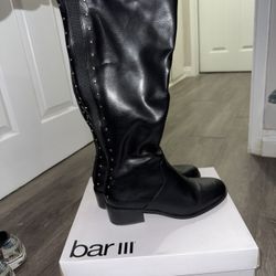 Bar III Vaylap Black Boots Size 7