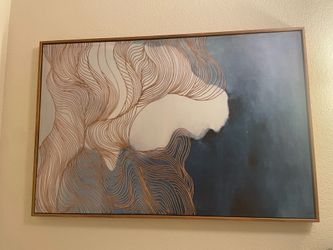 Blue and Gold Wave - 2 piece Wall Decor