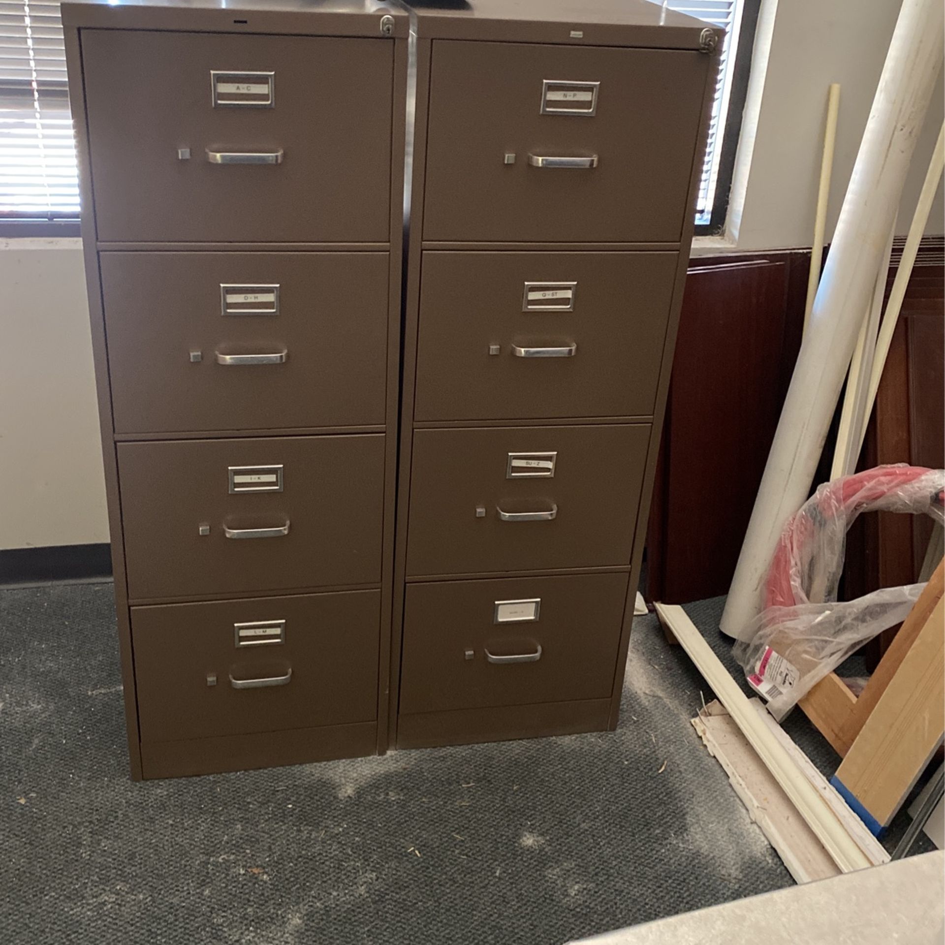 To Legal Size File Cabinets Four Drawer