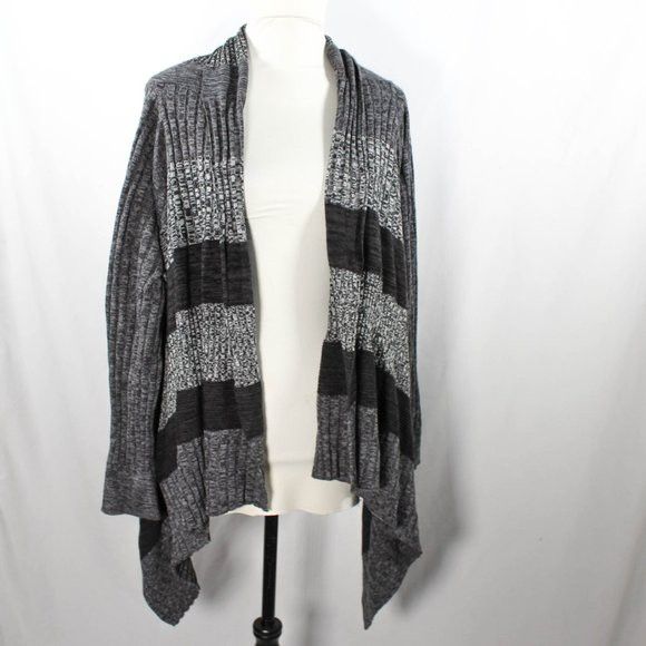 Classic Streetwear Comfy Gray Hue Stripe Open Front Cardigan
Style & Co.