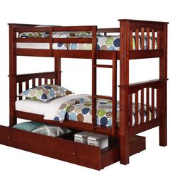 Berkley Jensen Twin-Size Bunk Bed with Trundle