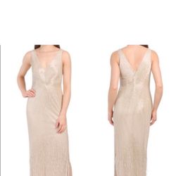 💞 Elegant Aidan Mattox champagne -MAKE ME AN OFFER