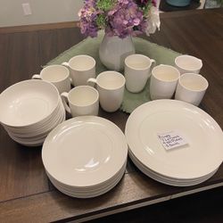 Food Network Vanilla Collection Bone China Set.