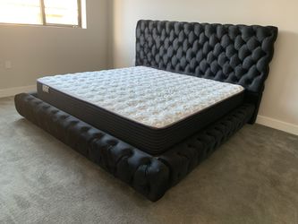 New In Box King Bed Frame With Mattress (Read Description Below)