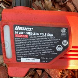 Cordless Pole Saw - Bauer 20V - COMPLETE KIT (Saw + 3Ah Battery + Charger) - Save $115+