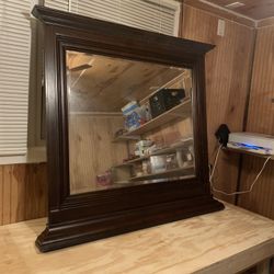 Big Wood Framed Mirror