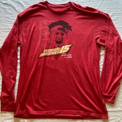 Patrick Mahomes #15 Red Long Sleeve T-Shirt Mens XL The Kingdom Ultimate Athleti