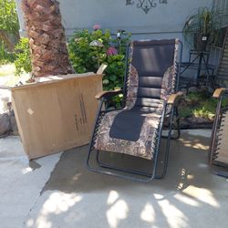 Outdoor reclining chairs 22 fully padded camel .. $60 ea