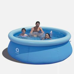 8 Ft x 25" Prompt Set Inflatable Outdoor Backyard Swimming Pool