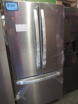 NEW scratch and dent whirlpool French doors fridge