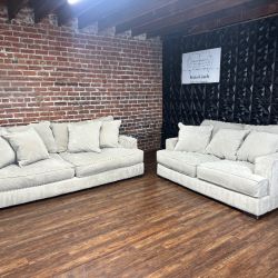 Delivery Available gray corduroy couch/sofa + loveseat set