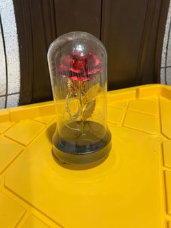 Enchanted Red Rose in Glass Dome with LED light
