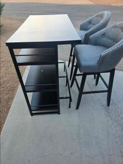 Home Kitchen Island Bar And Bar Stool Set