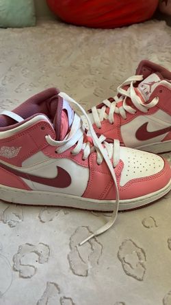 Jordan 1 mid pink oxford/white