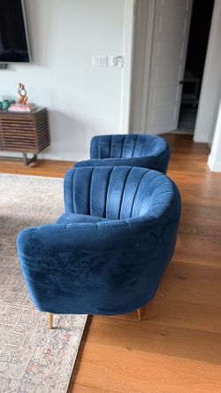 Accent chairs - Blue Velvet