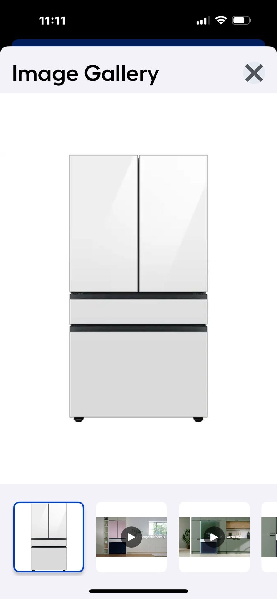Samsung Bespoke Standard Depth Beverage Center 29-cu ft 4 Door 36-in Wide Smart Compatible French Door Refrigerator With Dual Ice Make With Water Di