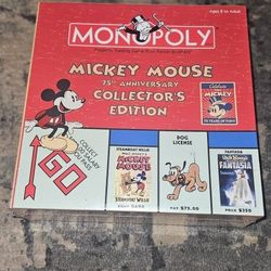 Monopoly Mickey Mouse 75th Anniversary Collector's Edition (2004) New & Sealed!!