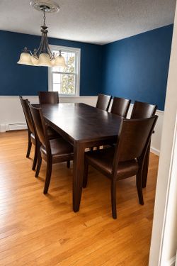 Solid Wood Dining Table with 5 Chairs