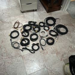 Microphone And Audio Cable Lot