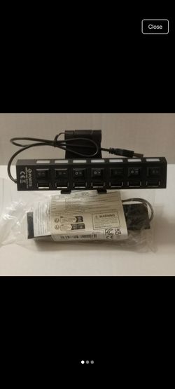 7-Port USB Hub with Individual Switches