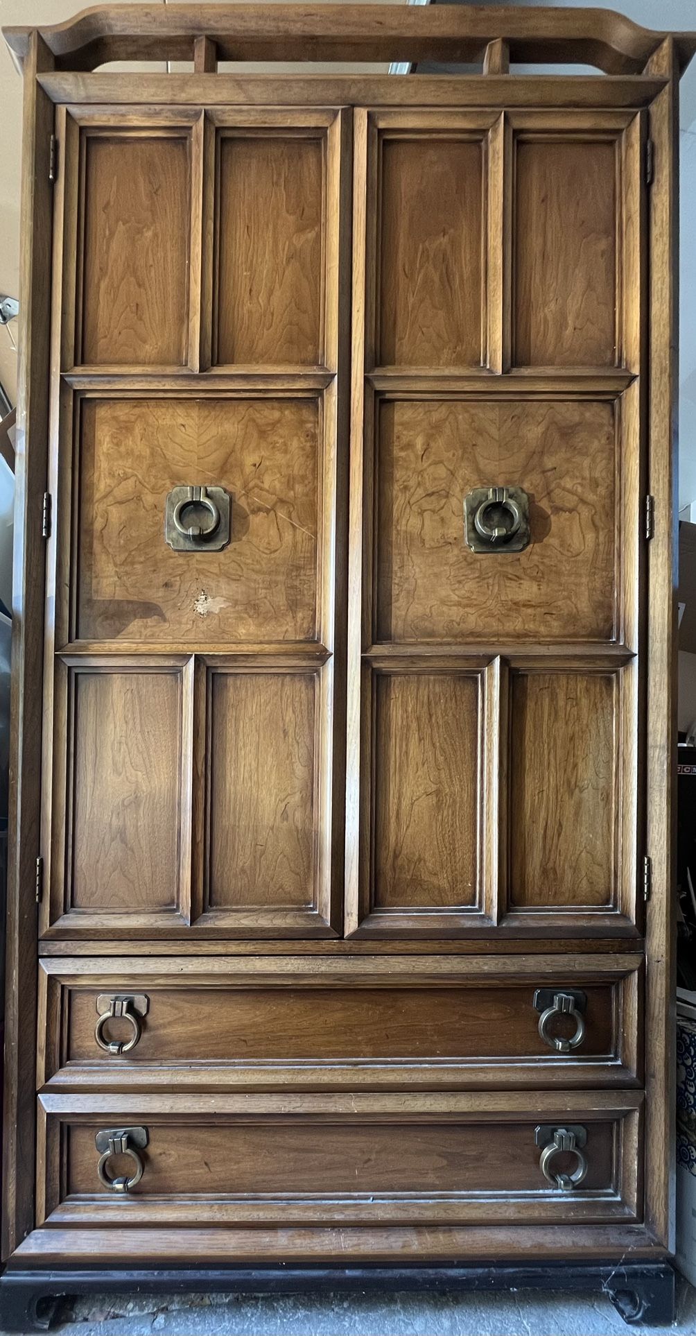 Vintage Wooden Wardrobe $100