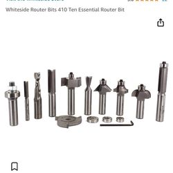 $225Whiteside Router Bit Set  #410 10 pc NEW cost$308
