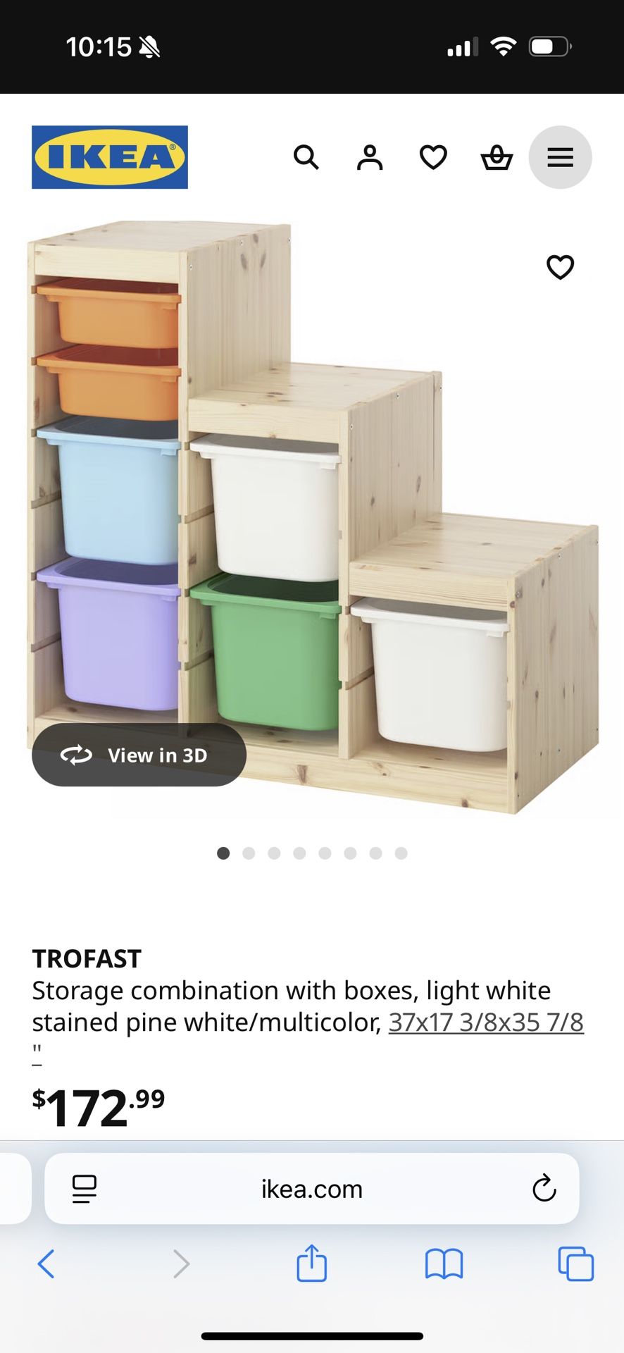 IKEA Trofast Wood Toy Storage Drawer Cabinet