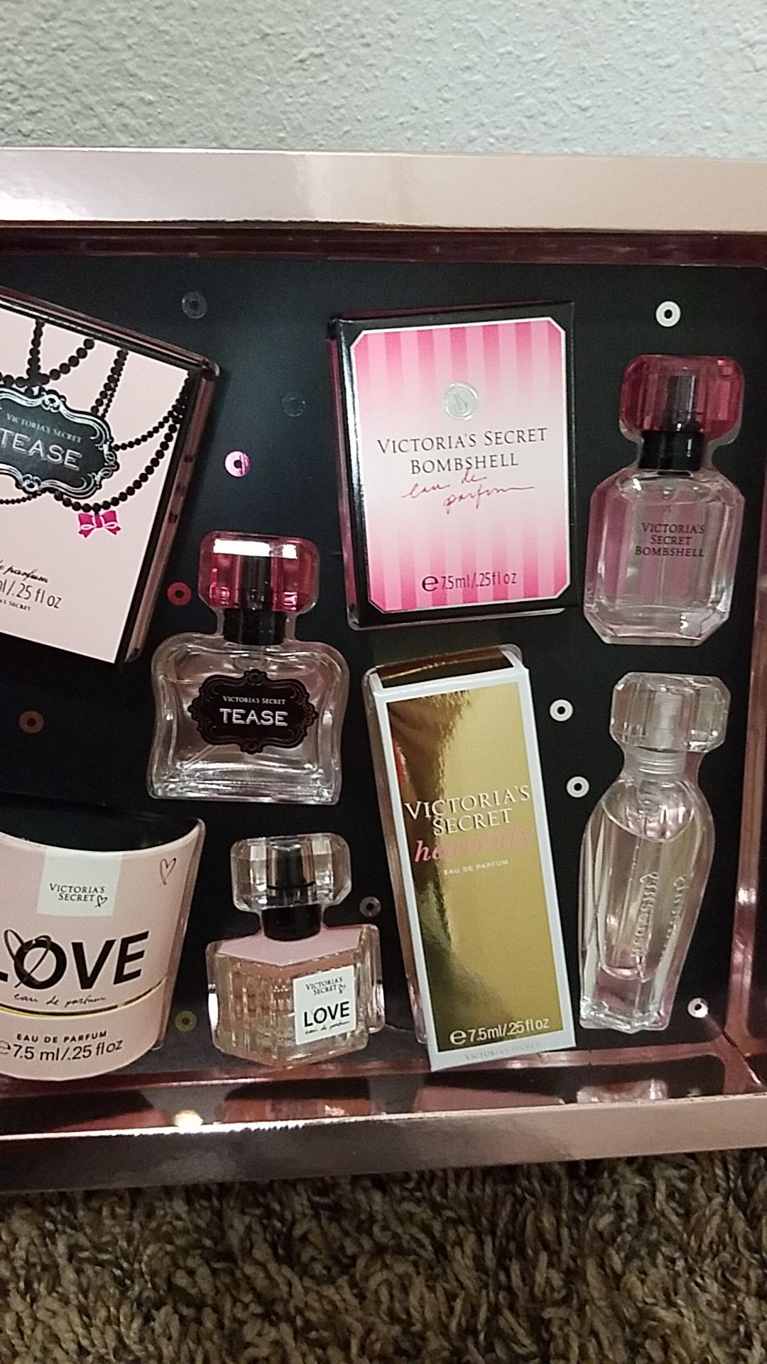 Victoria Secret Mini Perfume set (Tease, Bombshell, Love, Heavenly) $45