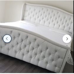 King Size White Bed