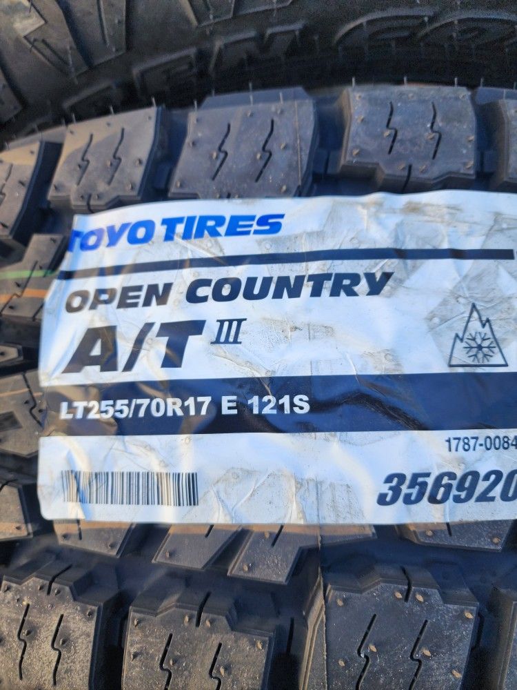 2x New 255 70 17 LT LOAD E TIRES