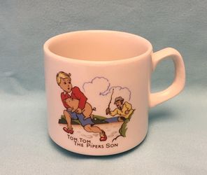 Vintage Wood Sons children’s nursery rhyme cup Tom the Piper’s Son mug England
