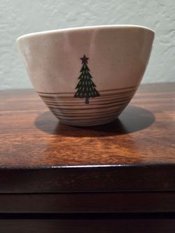 Christmas Tree Ceramic Bowl: celebrate the season ", 5 1/2x 3 1/2, new giftsble Stoneware $5.00 ea- 4 avail