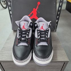 Nike Air Jordan 3 Retro OG Black Cement 2024 Leather Sneaker DN3707-010 Size 11 