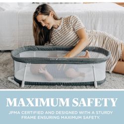  Baby Delight Snuggle Nest Bassinet, Portable Baby Bed, for Infants 0 – 5 Months, Charcoal Tweed New in open box. Box opened to show item’s condition.