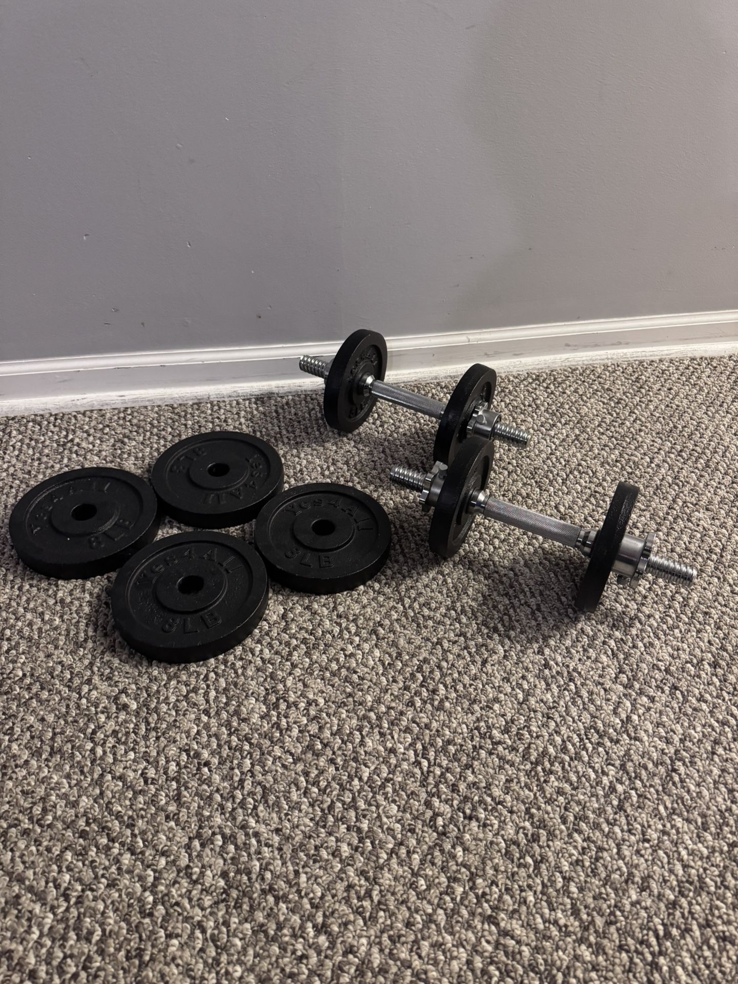 Adjustable Dumbbells 52 Lbs