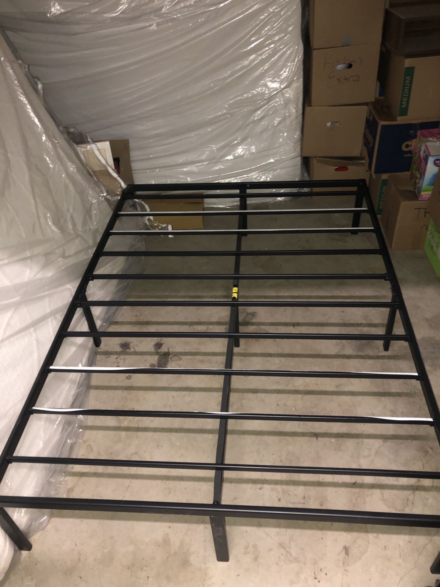 14in Metal Black Bed Frame 