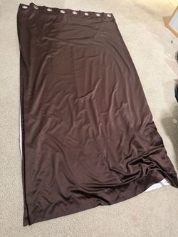 Brown Grommet Blackout Curtain Panel