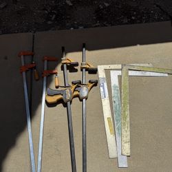 Wood clamps and Squares