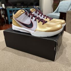 Kobe 4 Protro Gold Metallic Sz 13 New 
