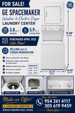 GE Spacesaver Washer Dyrer