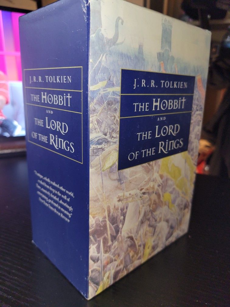 The HOBBIT & LORD OF THE RINGS Box Set of 4 paperback books by J R R Tolkien includes both "The Lord of the Rings" and "The Hobbit" seriesTHE HOBBIT &